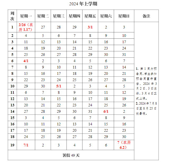 2024湘潭大学暑假放假时间什么时候 几月几号开学